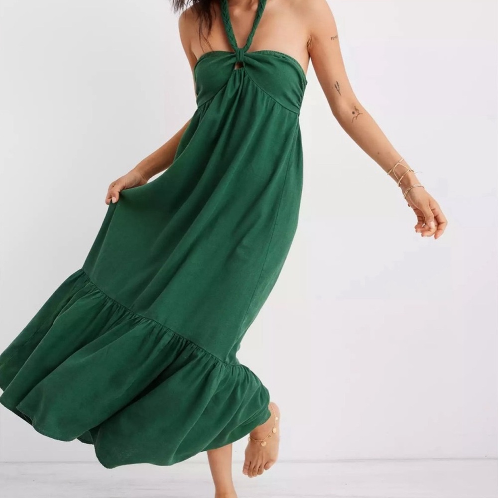 Aerie Green High-Low Maxi dress XS